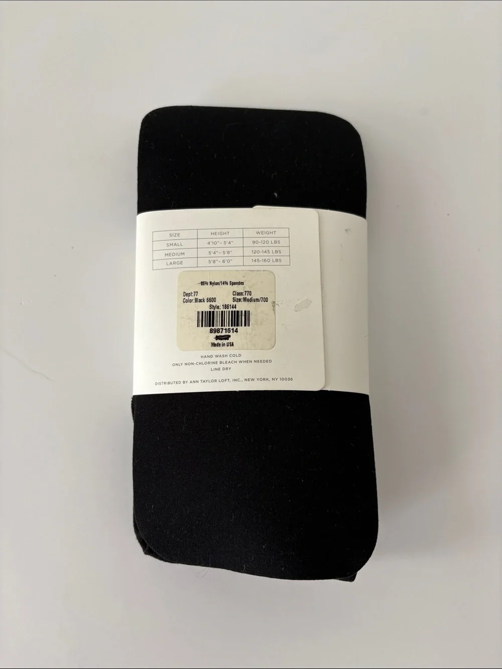 Ann Taylor LOFT Opaque Tights Black size Medium New in Package